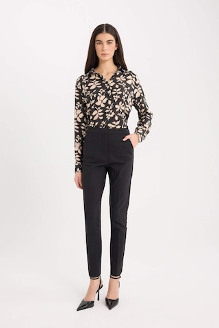 DeFacto Oversize Geniş Kalıp Desenli Uzun Kollu Gömlek Tunik E4347AX25SPBK81