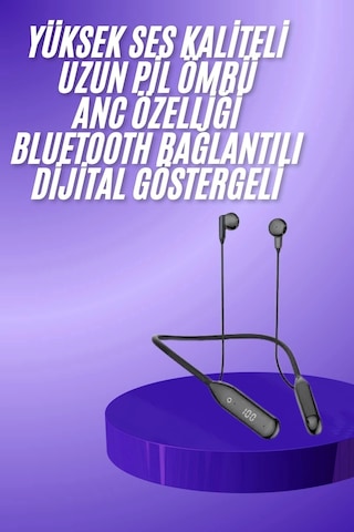 Boyun Bantlı Kablolu Yüksek Ses Kaliteli Bluetooth Kulaklık Uzun Pil Ömrü 100 Saat Sarj Çok Renkli