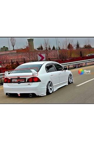 Honda Civic Fd6 Yüksek Spoyler Fiberglass Boyasız