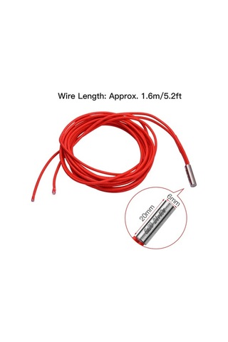 Novahub 5 Adet 24v 40w 3d Yazıcı Kartuş Isıtıcı - Paslanmaz Çelik, 6x20mm, 1.6m Kablo, Optimal Sıcaklık Kontrol