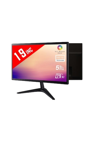 Ev-ofis-iş Okul-öğrenci-ödev Bilgisayarı Seti : 19" Sesli Monitör + Klavye & Mouse Set + Mousepad