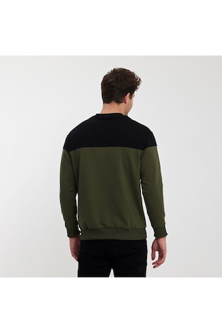 Twobull HELSİNKİ Erkek Siyah / Haki Sweatshirt