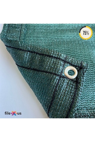 %75'Lik Bahçe-Çit Filesi-Koyu Yeşil |Güçlendirilmiş Kenar