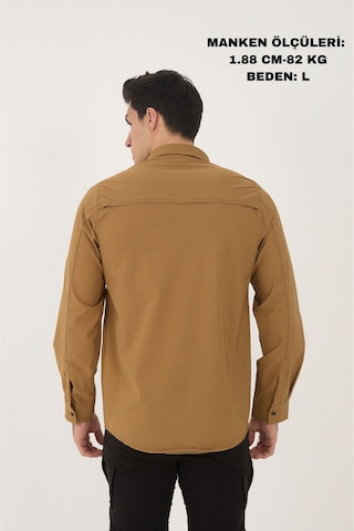 Camp Scoutland Camp365 Outdoor Tactical Rahat Ve Kullanışlı Su İticili Erkek Taktik Gömlek Hardal Hardal