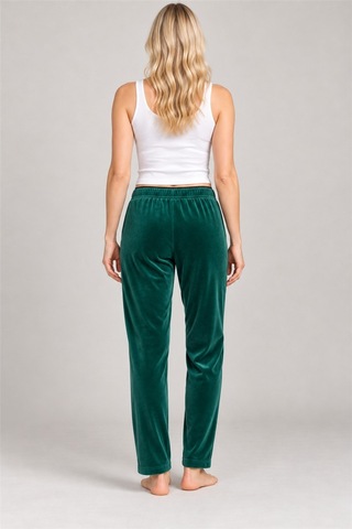 Mavera Mv10 Kadın Yeşil Beli Lastikli Siyah Fiyonk Detaylı Uzun Pijama Altı Yeşil - 938654613 Yeşil - 938654613 Yeşil