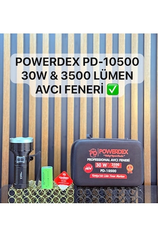 Powerdex Pd-10500 Profesyonel Avcı Feneri 30w,3500 Lümen,su Geçir