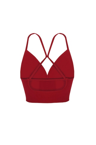 Goat Spirit Seamless Askılı Düz Crop - Bordo Em-30
