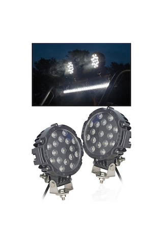 Ahmet Otomotiv 2 Adet Projektör Led Lamba 7inç 17led 9v-30v 51w