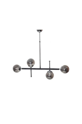 Luzarana Optik 4 Lü Krom Siyah Metal Gövde Füme Camlı Tasarım Lüx Sar... Çok Renkli