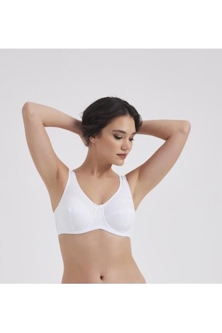 Pierre Cardin Moonlight 2117 Beyaz Pamuklu Balenli Toparlayıcı Sütyen Beyaz
