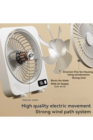 Moly Yeni Taşınabilir Usb Şarjlı Masaüstü Ofis Ev Dijital Fanı