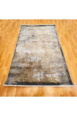 Madalyon Desenli 160 X 230 Yün Halı Gri