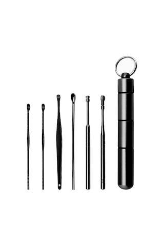 Yifomall 6 Parçalık Paslanmaz Çelik Kulak Temizleme Seti, Spiral Kaşık Ve Kulak Kiri Çıkarma Aleti, Çeşitli Renkler