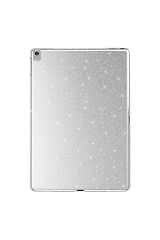 Apple Uyumlu iPad, 10.2 8 Nesil Simli Parlak Görünümlü Zore Tablet Koton Kılıf-gümüş Tablet Kılıfı