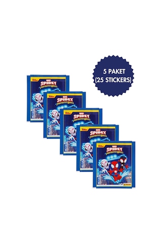 Toyika Panini Lisanslı Spidey Koleksiyon 5 Paket 25 Stickers Çıkartma