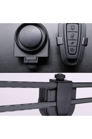 Moveevo Siyah Bisiklet Alarmı Çan: 115db Yüksek Ses, 3d Hareket Sensörü, 5 Ses Modu, 400mah Batarya, Ipx5 Su Geçirmez, Uzaktan Kumanda İle Korumalı Bisiklet, Skateboard Uyumlu