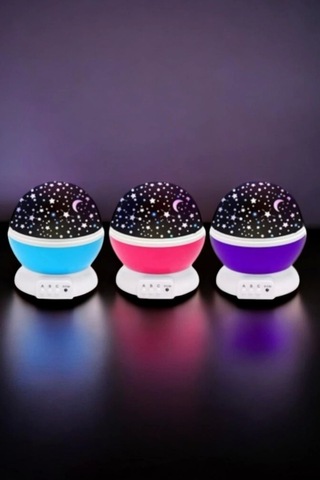 Mavi Ve Mor Işıklı Star Master Projeksiyon Lambası Çok Renkli