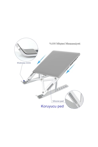 Reidan Laptop Standı Alüminyum Manyetik Katlanabilir Ayarlı