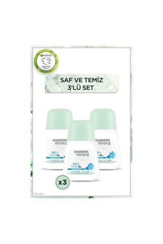 Garnier Mineral Saf&temiz Roll-on Deodorant 3'lü Set pktgrnsftmz3al2ode-7068