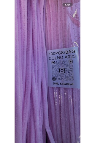Şönil 100 Lü Pembe A023 Renk Kod 30 Cm - Yoğun Tüylü Hobi Çubuğu Tel El İşi 100 Lü Paket