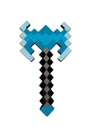 Minecraft Diamond Tomahawk 43 CM Mavi Kahverengi