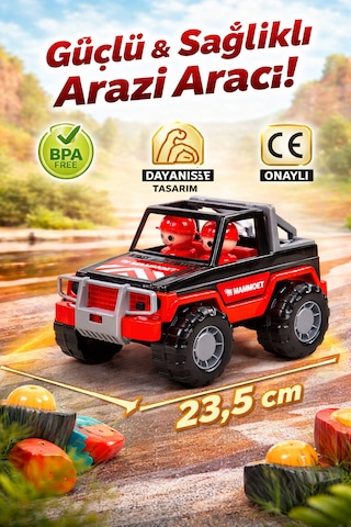 Polesie Mammoet Arazi Aracı Oyuncak 23,5 Cm Sağlıklı Plastik Dayanıklı Off Road Jeep