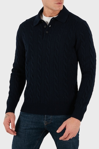Gran Sasso Erkek Polo Yaka Kazak 23172 19651 598 Lacivert Lacivert