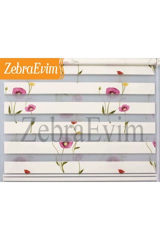 Zebraevim Gelincik Desen Zebra Stor Perde