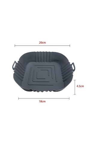 Xxl Xl Airfryer Pişirme Kabı Gri