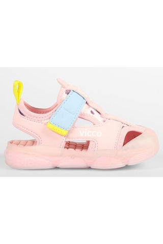 Vicco Live İlk Adım Bebek Ortopedik Işıklı Çocuk Spor Sandalet Pudra