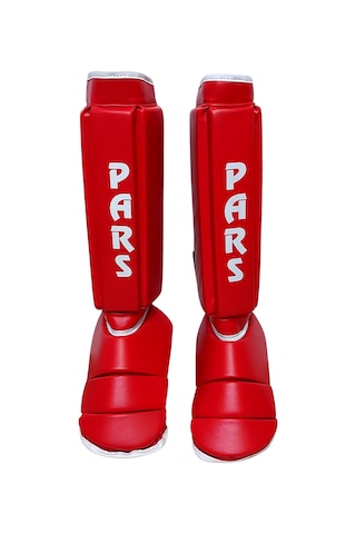 Pars Spin Kick Boks Muay Thai Ayak Kaval Koruyucu Kırmızı
