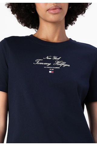 Tommy Hilfiger Kadın Logo T-shirt Lacivert