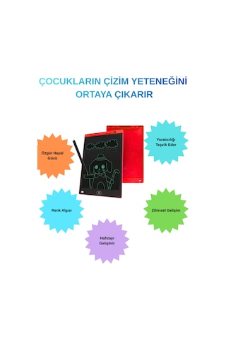 Lcd Yazı Tahtası 8.2 İnç Eğlenceli Ve Eğitici Tablet Mavi