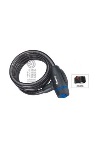 Zhongli Tonyon Ty-533 Anahtarlı Halat Kilit 12x1200 MM Siyah