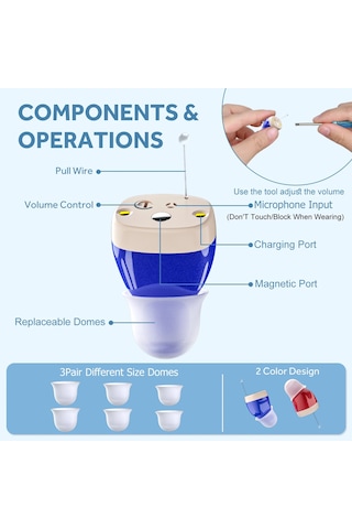Yaşlı Görünmez İşitme Cihazları İçin Mini İşitme Cihazları Taşınabilir İşitme Amerika Birleşik Devletleri