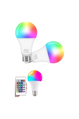 Ayarlanabilir Parlaklık Rgb Led Ampul Beyaz Lamba Ve Renkli Ampul Renkli