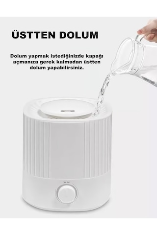 Robeve 2.5 Lt Hava Nemlendirici Buhar Makinesi Ultrasonik Difüzör Oda Nemlendirici 7 Renk Ledli Nemlendirici