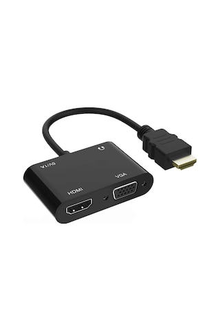 4in1 Hdmı To Vga Adaptör Type C Aux Çevirivi Adaptör - Fc504