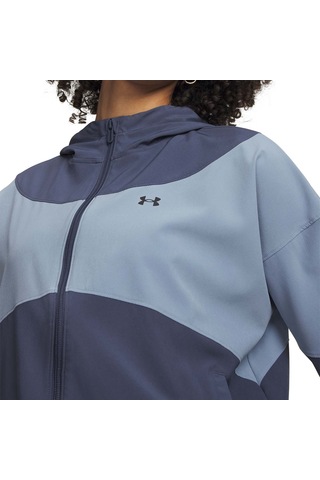 Under Armour Rival Woven Kadın Kapüşonlu Ceket Gri