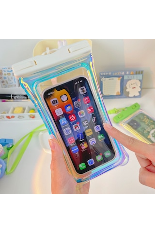 Skycity Pembe Renkli Tpu Materyal Su Geçirmez Telefon Çantası - Yüzme, Dalış Ve Doğa Etkinlikleri İçin - Tüm Yaş Grupları İçin Uygun - Şeffaf Ve Dayanıklı Pembe