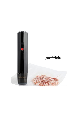 Tenfowee El Tipi Elektrikli Vakum Makinesi - 1200mah Pil, 55-65kpa Vakum Derecesi, Usb Şarj, Tek Tuşlu Kontrol, Siyah Siyah