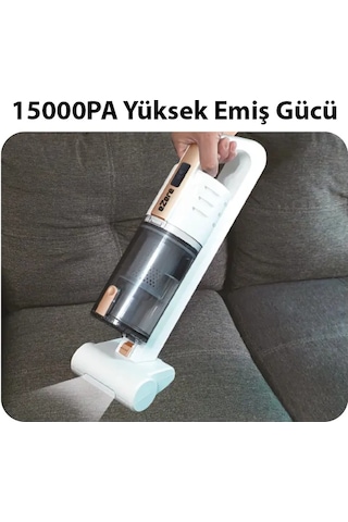 Ezere 15000pa Led Işıklı Kuru Islak Kullanım Kablosuz Güçlü El Araç-ev Süpürgesi- 5775