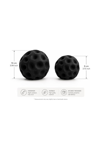 2'li Siyah Ay Dekor Objesi Modern Ay Heykeli Masa Üstü Raf Dekoru Minimalist Ev Dekorasyonu