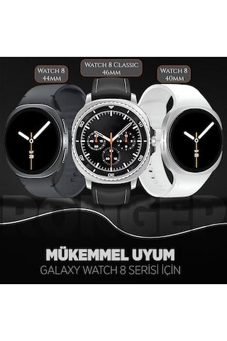 Samsung İle Uyumlu Prestige Model Çelik Kordon Galaxy Watch 8 44mm/40mm/classic 46mm İçin Katlanır Toka Mekanizmalı