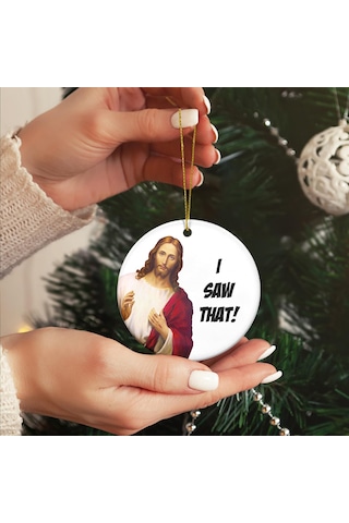 Qingmipy "özel Tasarım Beyaz Seramik Noel Süsü - İsa'nın Doğuşu Temalı Dekor, Hediye" Çok Renkli