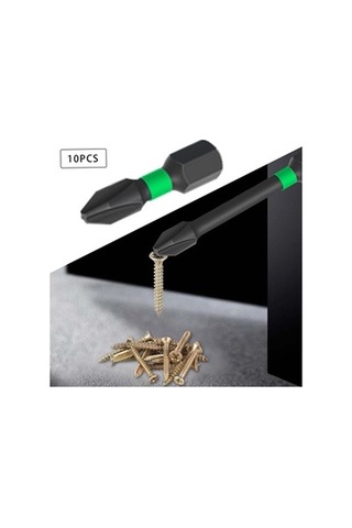 Lijinxu 10 Adet Manyetik Tornavida Bit Seti Elektrikçi Için 25mm