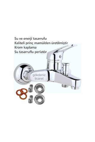 Banyo Bataryası Aç-Kapa Garantili 40'lık Kartuş-duş Takımı Krom