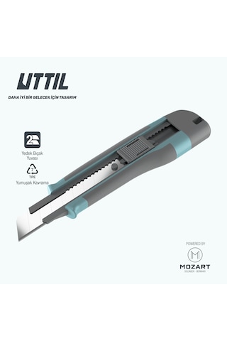 UTTIL Nmuk09 1+1 Yedekli Geliştirilmiş Ergonomi 18mm Maket Bıçağı