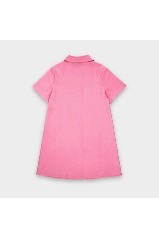 Kız Çocuk Cep Detaylı Gömlek Elbise 2411gb26004-4543 001