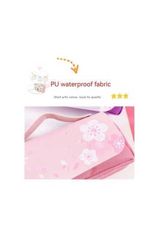 Agoodshop Büyük Kapasiteli Kalem Kutusu Tuval Çok Katmanlı Dekompresyon Kalem Kutusu Ad-4001